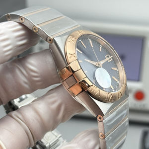 Classic 38mm Stainless Steel Automatic <b>Mechanical</b> <b>Watch</b> with Pointer Dial Water Resistant Luxury Mens <b>Watch</b> - Product Image 5