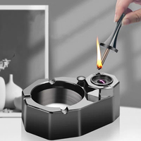 Allume-cigare hybride électrique à huile et à kérosène de bureau en acier inoxydable Baicheng avec cendrier