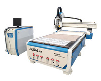 Machine de fraisage CNC pour bois SUDA CCD et à couteau oscillant, broche 5,5 kW, 1300x2500 mm, refroidissement par eau, moteur 220V/380V, pompe à engrenages