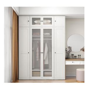 Armoire en acier à 4 portes pour chambre à coucher <span class=keywords><strong>avec</strong></span> étagères intérieures et cintre Mobilier de bureau <span class=keywords><strong>avec</strong></span> fonction de rangement - Product Image 1
