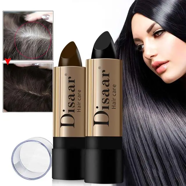 10G Pure Natuurlijke Kruiden Tijdelijke Haarverf Om Cover Wit Pen Kleur Wax Hair Krijt Make Up Potlood Haar kleur Pen