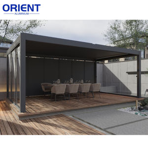 Gazebo, <span class=keywords><strong>pergola</strong></span>, dan kanopi luar ruangan berbahan aluminium elektrik bioklimatik ukuran 3x4, 4x4, 3x6, 3x5, 4x6, 4x5, dan 3x3. - Product Image 4