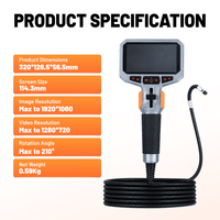 Endoscope articulé Alpicool avec écran de 4,5 pouces, caméra d'inspection pour l'entretien automobile