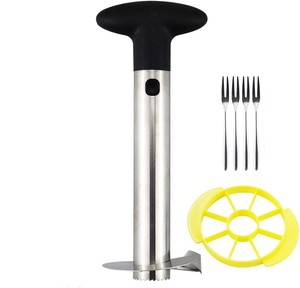 Premium Metal Pineapple Slicer Knife Corer Cutter with Handle Multi-Use <b>Vegetable</b> Cutting <b>Tool</b> for Slicing - Product Image 4