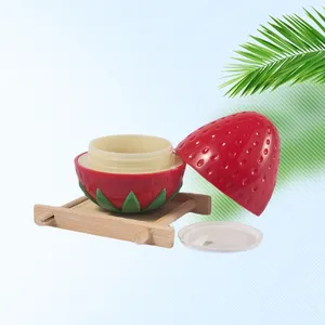 Design niedliche Kosmetik ABS Fruchtform Hautpflegecreme Behälter 30 g individuelles Logo Fruchtform Kunststoffgefäß für Hautpflegecreme
