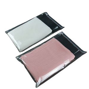 Feuilles transparentes en PLA/PE/OPP, sacs en plastique givrés avec fermeture éclair, emballages refermables en PVC, sacs en cellophane personnalisés - Product Image 1
