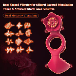 Volwassen mannelijke masturbatie seksspeeltje man vrouw delen <span class=keywords><strong>sexy</strong></span> stimulerende clitorale rose vergrendelende spermarin ring anti-schiet elektrisch - Product Image 3