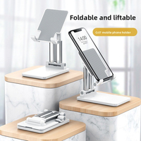 Support de bureau pliable et réglable en plastique de bonne qualité à double tube pour téléphone portable et tablette