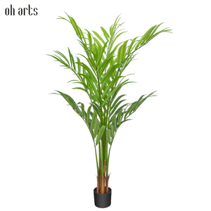 OH ARTS Palmiers artificiels vert foncé et vert clair en pot, semi-arbres pour décoration de mariage - Product Image 1