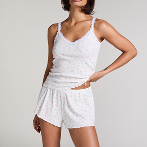 Beefey Set Loungewear <span class=keywords><strong>Estivo</strong></span> Comodo Morbido Leggero Traspirante con Stampa Digitale e Vita Elastica per Signore - Product Image 1