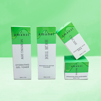 Boîte d'emballage pour gloss à lèvres en papier texturé, encre de soja, impression recto-verso, boîte cosmétique en carton pliable pour rouge à lèvres et huile à lèvres