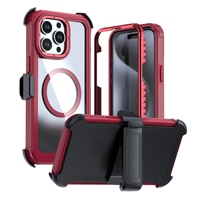 Coque de protection robuste et résistante aux chocs à 360° pour iPhone 13 Pro Max avec aimant