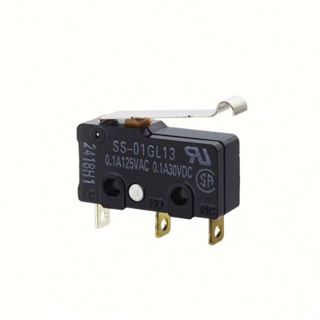 SS-01GL13 Subminiature Basic Switch 0.1A 125VAC Micro Switch With R-type Handle