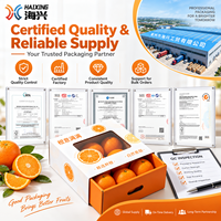 Boîte cadeau en carton ondulé imprimé sur mesure, boîte d'expédition de fruits en carton ventilée et portable pour les oranges