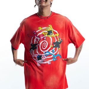เสื้อยืดลำลองแขนสั้นทรงปกติสำหรับผู้ชาย พิมพ์ลายด้วยเทคนิคฮีททรานเฟอร์ ผ้าถักนิตติ้ง 100% ผ้าฝ้าย - Product Image 2