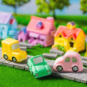 Resin Mini Car Vehicles Figurine <b>Miniatures</b> for Traffic Landscape Decorations Tiny Villa House Hut Ornaments DIY Accessories - Product Image 1