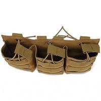 Sac de ceinture multifonctionnel pour sports de plein air, triple compartiment, en PVC, pour accessoires de magazine, MOLLE 762MM