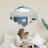 Self Adhesive Acrylic Mirror Sticker Adhesive Craft Mirrors Shatterproof Sheet 2MM Thick Mirror Frameless