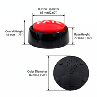 Boutons Sonores Personnalisables pour Bureau : Oui/Non, Boutons Parlants Amusants, Anti-Stress, Sonnerie, Boîte à Musique – Idéal pour Cadeau Farfelu