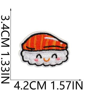 Nouvelle broderie thermocollante mignonne de dessin animé Sushi pour la décoration de chapeaux, vêtements et sacs - Product Image 6