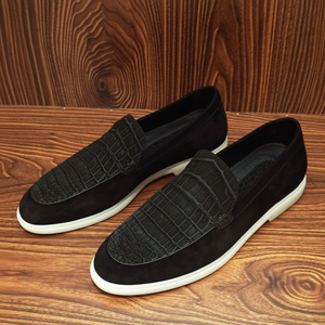 Scarpe su Misura in Vera Pelle di Alligatore con Patina Artigianale <span class=keywords><strong>Calzature</strong></span> Formali Derby di Alta Gamma per Uomo - Product Image 1