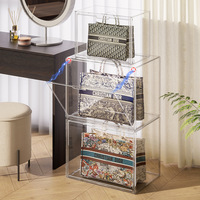 Boîte de rangement en acrylique transparente, directement de l'usine, présentoir pour chaussures, grande capacité, robuste, présentoir pour figurines d'action