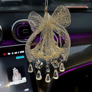 Princess's Gift Christmas Crystal Glass Chandelier <b>Car</b> Interior Hanging <b>Ornament</b> Decoration - Product Image 3