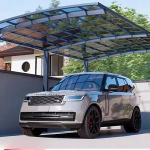 Auvent <span class=keywords><strong>de</strong></span> voiture en aluminium imperméable avec <span class=keywords><strong>toit</strong></span> résistant aux UV pour le stationnement <span class=keywords><strong>de</strong></span> voitures résidentielles et le <span class=keywords><strong>jardin</strong></span> - Product Image 4