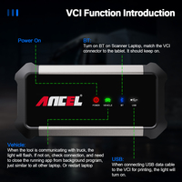 Ancel-escáner automotriz X7 HD, herramientas de diagnóstico de camiones de servicio pesado, sistema completo de reinicio de codificación de inyectores