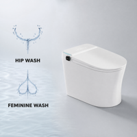Siège de toilette allongé intelligent avec télécommande, siège chauffant et drainage en S