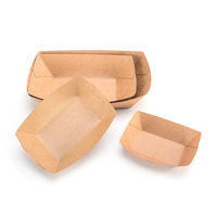 Barquette alimentaire jetable autoportante en carton alimentaire robuste de 2 lb avec pelliculage mat pour aliments pour bébés, nachos, snacks, hot-dogs