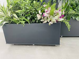 <span class=keywords><strong>Jardinière</strong></span> surélevée décorative en alliage d'aluminium pour l'extérieur, bac à plantes pour légumes, taille personnalisable - Product Image 2