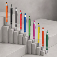 Stylos à écran tactile en vrac, stylo bille 2 en 1 pour étudiants, bureau, réception d'hôtel et cadeaux promotionnels, couleurs assorties