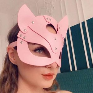 Masque de chat en cuir pour femme SINSEN, demi-masque pour les yeux, accessoire de costume pour fête d'Halloween - Product Image 5