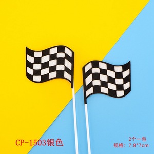 <span class=keywords><strong>2025</strong></span> Topper xe giáng sinh năm mới bánh cờ bánh trang trí bông tuyết trắng Acrylic - Product Image 3