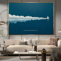Peinture abstraite texturée sur toile faite à la main, peinture décorative d'intérieur avec cadre pour art mural, peinture peinte à la main