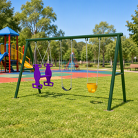 Ensemble de balançoires à structure arquée robuste pour enfants, personnalisable, multi-utilisateurs, pour l'extérieur, équipement de terrain de jeu pour enfants
