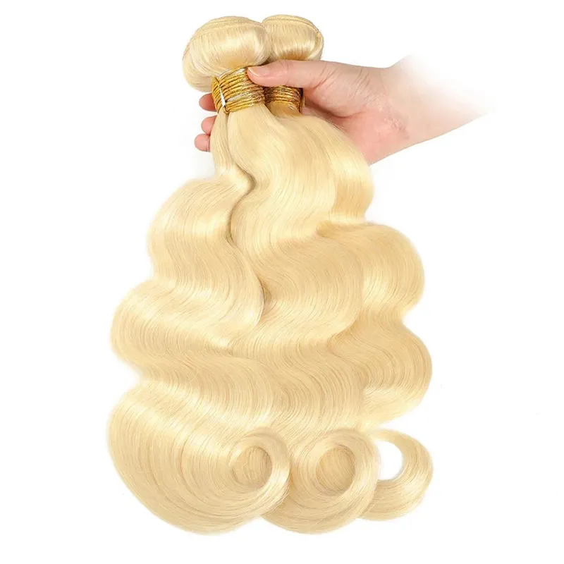 Straight Mink Brazilian Hair Raw Virgin Malaysian Cuticle Aligned Hair 613 Blonde Body Wave Human Hair Weaving Bundles Vendors