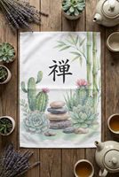 Serviettes de cuisine 100% coton, imprimé cactus du désert, style bohème, sud-ouest, 40x60cm
