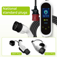 Pengisi Daya EV Portabel 16A 3 Fasa 11kW Zencar Epro dengan Adaptor yang Dapat Ditukar, Pengisian Cepat dan Pintar untuk Mobil Listrik, untuk Penggunaan di Eropa