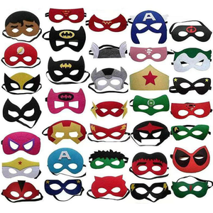 Nicro nuovo arrivo a mano dimensione cartone animato eroe <span class=keywords><strong>Design</strong></span> Cosplay maschera per feste Festival oggetti di scena per bambini animali selvatici maschere di feltro - Product Image 2