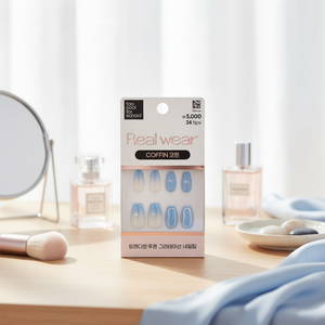 Breeze Blue 25Y Too Cool for School Real Wear <b>Nail</b> Tips 24-Piece Set - Product Image 2