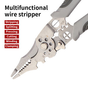 คีมหนีบลวดปรับได้อุตสาหกรรมทำจากสแตนเลสพร้อมขากรรไกรหยักที่จับแบบนุ่มสำหรับจมูกเข็ม6in - Product Image 2