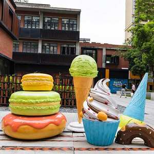 Hot Popular Large Fiberglass Ice Cream Statue Melting Lollipop Outdoor <strong>Christmas</strong> Sculpture Resin Material Model Shop <strong>Decorations</strong> - Product Image 3