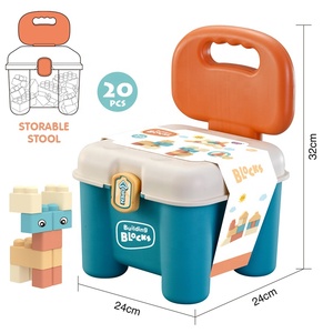 Samtoy 20 Chiếc Ghế Đẩu Em Bé 2 Trong 1 Đồ Chơi Xếp Chồng Giác Quan Montessori Bằng Nhựa Khối Xây Dựng Chơi Mềm Khối Silicon Cho Trẻ Em - Product Image 1