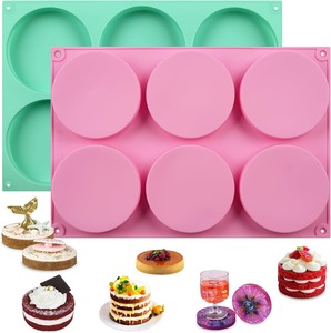2 <b>Pcs</b> Silicone Muffin Top Pans for Baking, 4 Inch Non-Stick Round Baking Molds for <b>Mini</b> Cake, Muffin Top - Product Image 1