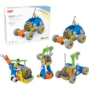 Juego de Bloques de Construcción STEM de 81 Piezas, Modelo de Coche y Helicóptero, Juego de Construcción Imaginativo para Niños, Desarrollo de Habilidades Motoras Finas - Product Image 1