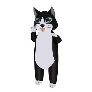 Costume gonflable amusant pour adultes et enfants, noir et blanc, pour les fêtes d'Halloween - Product Image 1