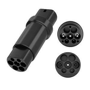 Adaptateur GBT à Type2 EV Connecteur femelle Adaptateur pour <span class=keywords><strong>Tesla</strong></span> et autres <span class=keywords><strong>Prise</strong></span> d'extrémité de voiture standard européenne 1Phase 3Phase 32A 22KW - Product Image 1