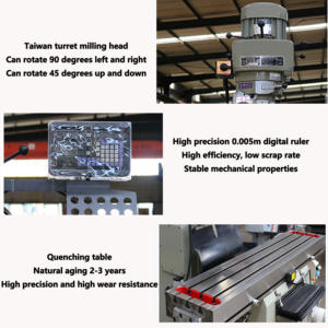 Hoge Precisie Universele Type Fresadora Fraiseuse Metalen Verticale Cnc Torentje Freesmachine - Product Image 2